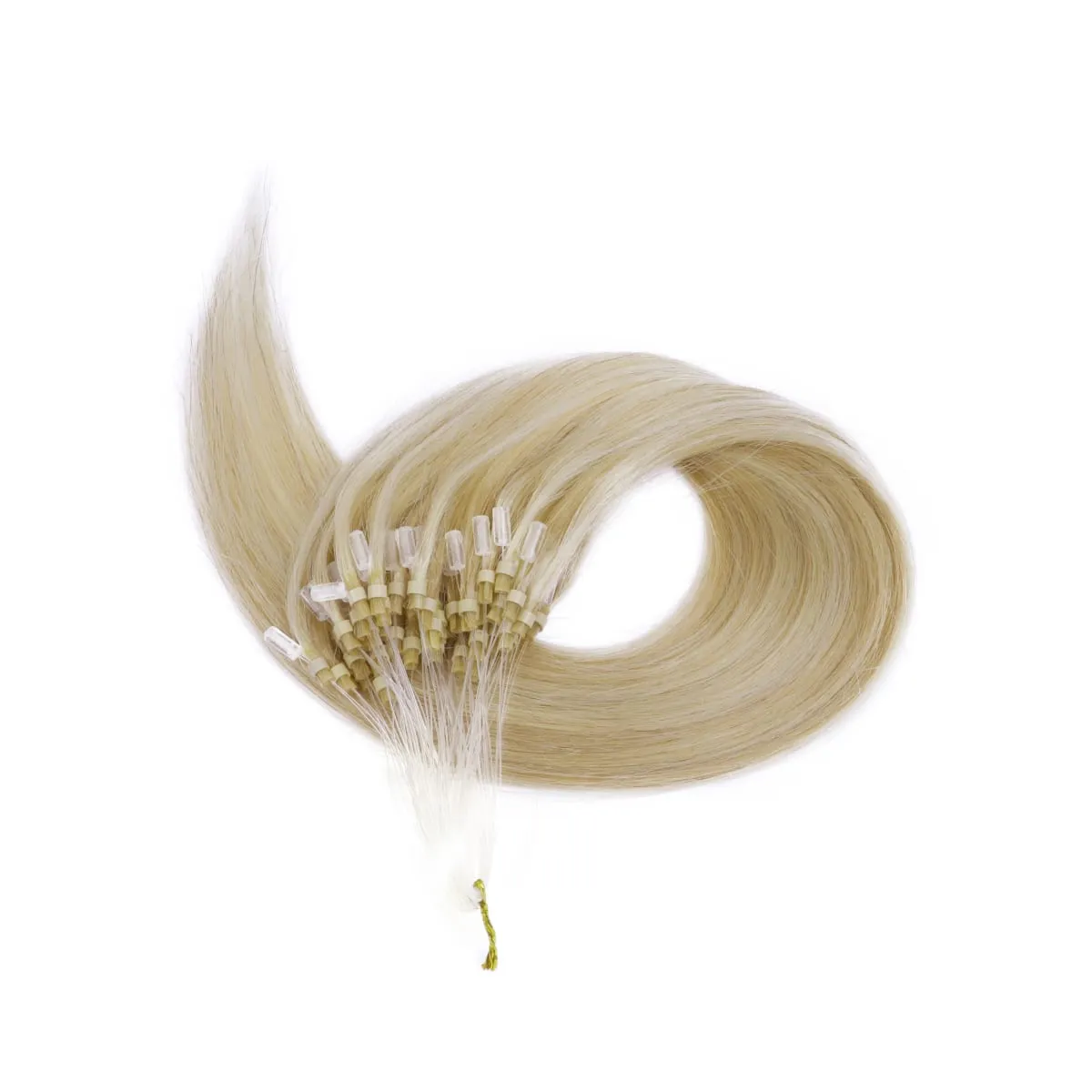 Micro Loop Human Hair Extensions - 50 Strands Thick Straight Clip-In Hair for Instant Volume & Length — image 8
