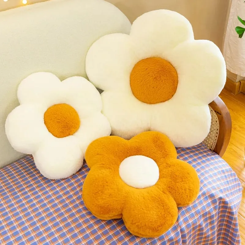 Generic Flower Shaped Plush Seat Cushion Soft Memory Cotton Round Pillow For Chair Bedroom Window Sofa Home Decor