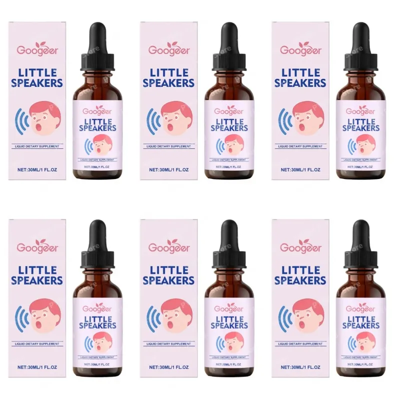 Googeer Little Speakers Flüssiges Nahrungsergänzungsmittel mit Vitamin B12, D3 und Zeolith für den verbalen Ausdruck, die Sprache und den Fokus, unterstützt Kinder, 30 ml