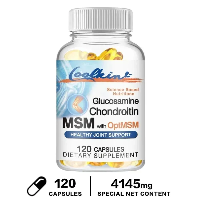 Glucosamine Chondroitin MSM with OptiMSM - Helps Maintain Healthy Joint Function and Mobility Protecting Cartilage Tissue