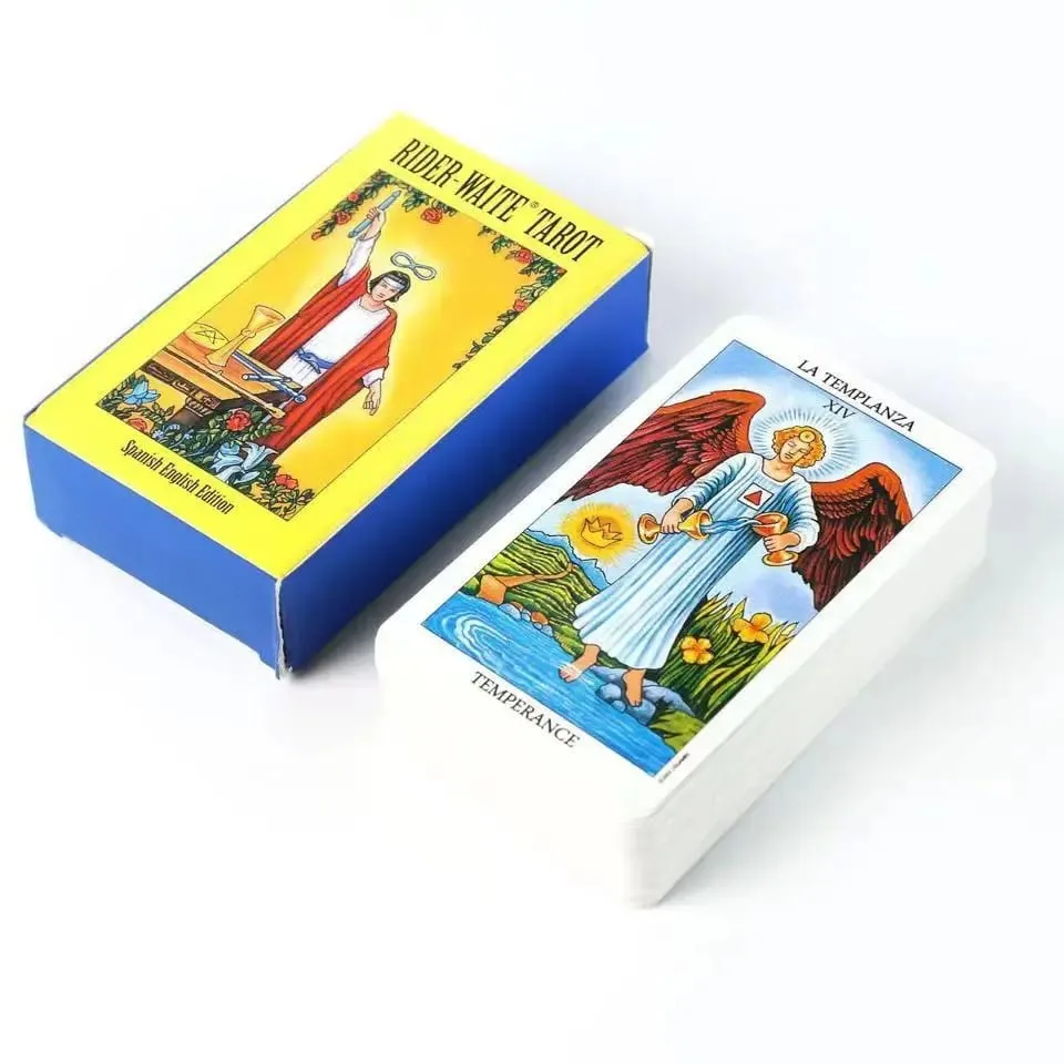The Rider Waite Smith 1909 Tarocchi Oracle Deck per principianti Inglese Spagnolo Classic Divination Edition Gioca al gioco