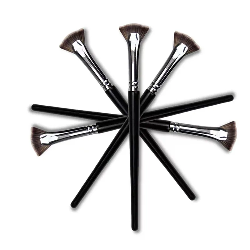 New Fan-shaped Eyelash Brush Soft No Shedding Professional Beauty Eyelash Makeup Brushes Mascara Highlighter Powder Smudge Tool — image 3