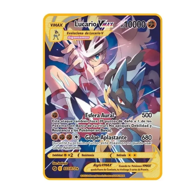 Pokemon Card Vmax Metal Pokémon Letters Pikachu Gx Mewtwo Charizard Vstar Anime Games Mga Laruan Golden Iron Playing Card Mga Regalo ng Bata