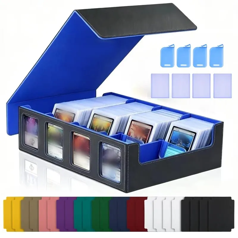 Card Storage Box Holds 2400+ Single Sleeved Cards Includes 4 Card Stoppers and 24 Card Dividers Suitable for TCG Trading Card — image 1