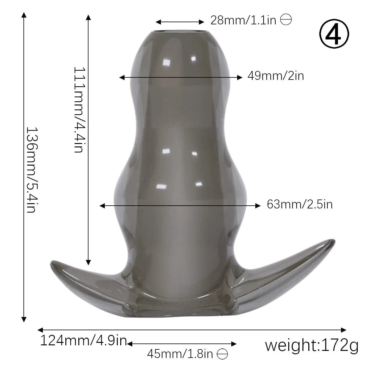 Ensemble de plug anal tunnel creux en TPE violet, bouchons d'étirement anal ouverts gradués, jouet sexuel flexible pour hommes et femmes