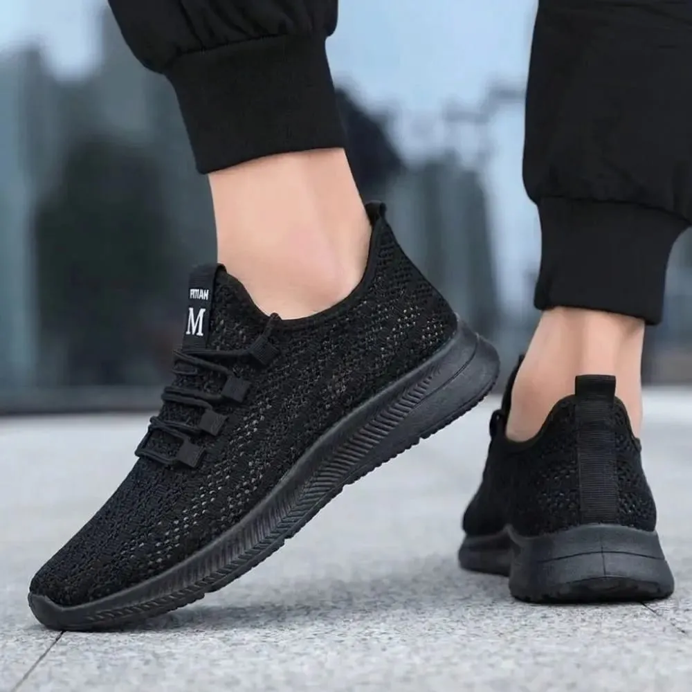 Åndbare mænds afslappede sneakers Slidbestandige anti-skrid sportssko blødsålede snørebånd Slip-on mode sneaker — image 2