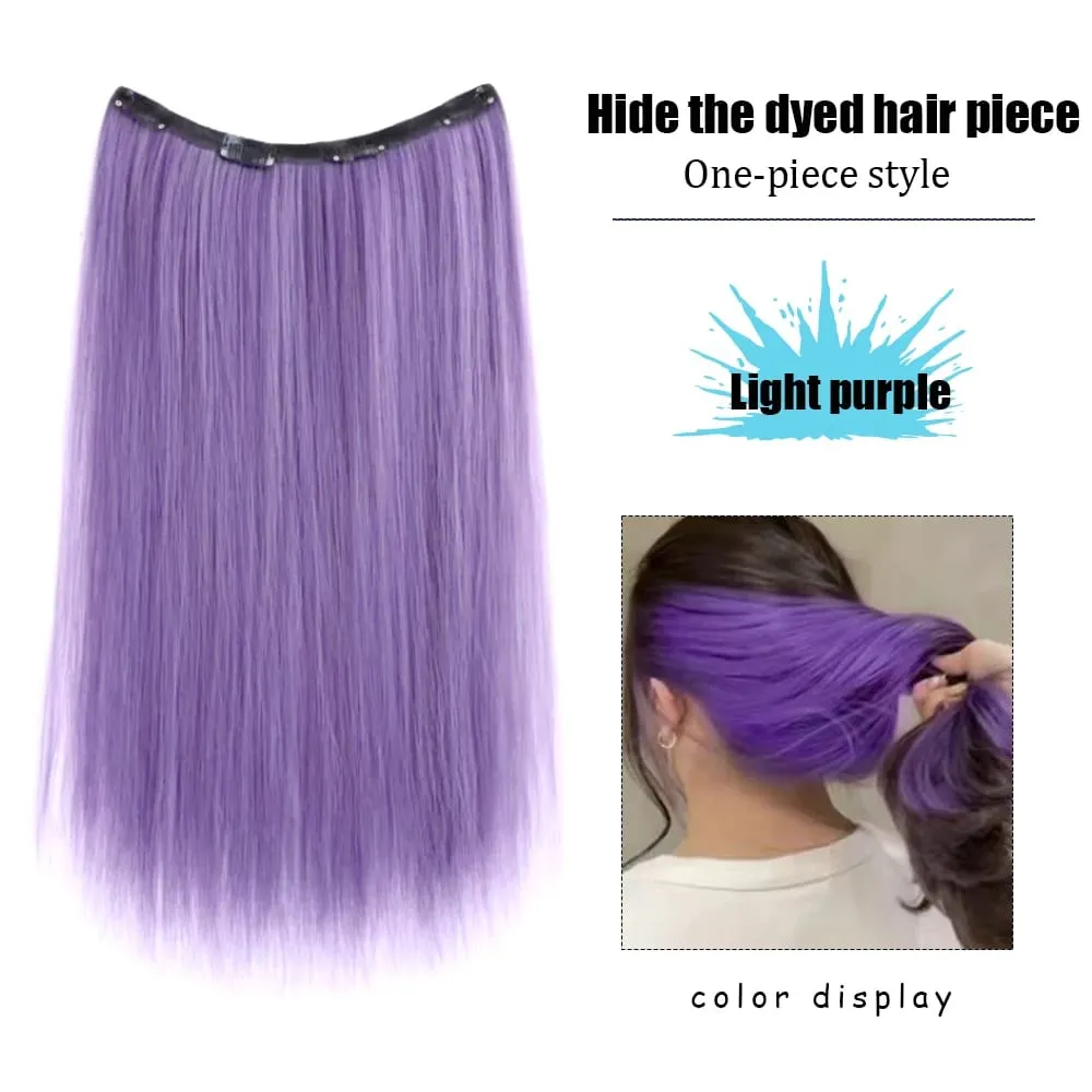 22‘’ Invisible 4Clip Long Straight Colored Synthetic Hair Extension Easy to Wear Suitable for Women's Daily or Holiday Wear.