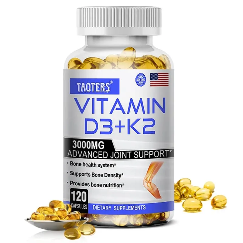 Vitamin D3+K2 Supplement To Support Joint Bone and Immune Health Non-GMO Formula Easy-to-swallow Vitamin D & K Complex — image 9