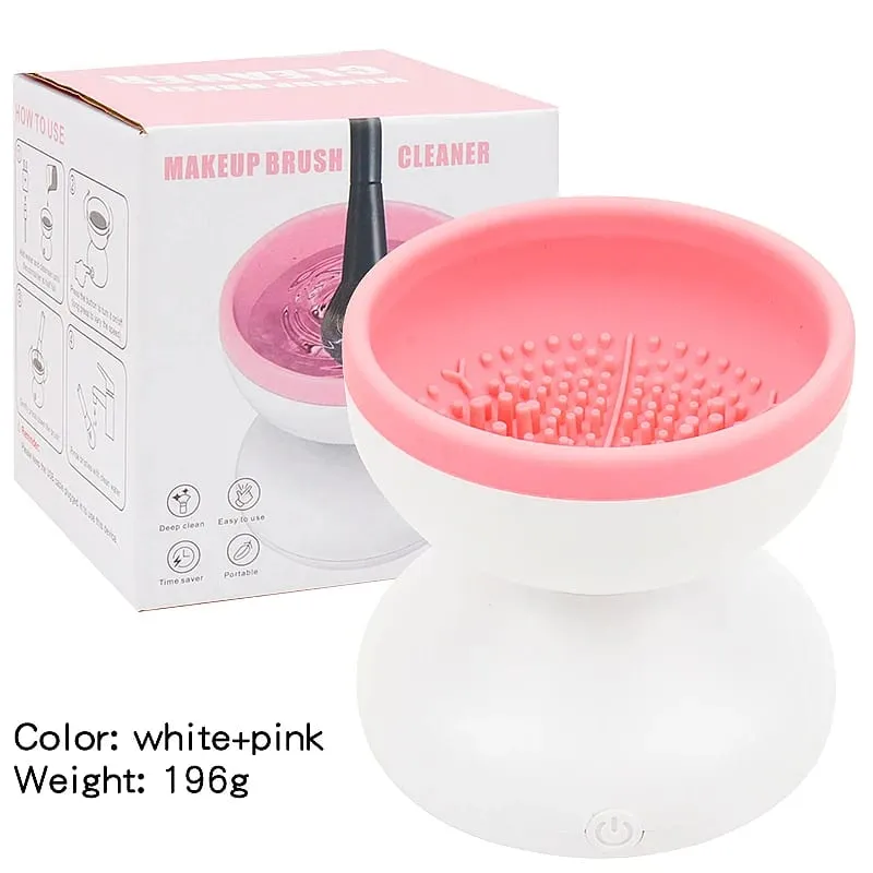 Electric Makeup Brush Cleaner Machine Silicone Cleaning Bowl Fast Wash Makeup Eyelash Brush Cleaning Tool All Cosmetic Brushes