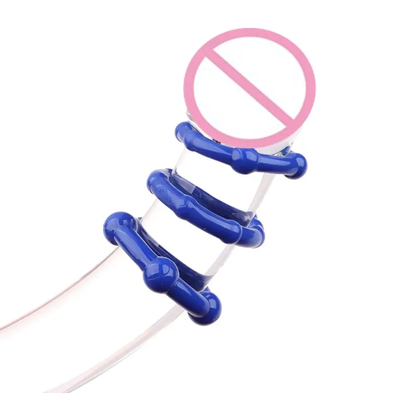 3Pcs/Set Silicone Cock Rings Set for Men Penis Enhancer Stronger Erection Delay Ejaculation Adult Sex Toys 18+