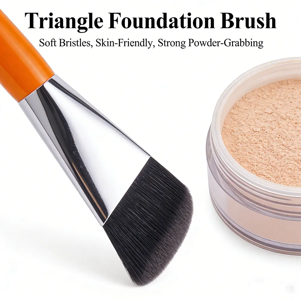 Triangle Foundation Brush Angled Contour Foundation Cream Liquid Bronzer Makeup Brushes Crystal Handle Foundation Make Up Tool