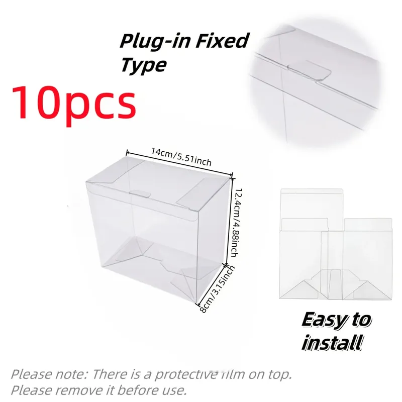 5/10pcs Clear PET Booster Box Protector Case for PTCG TCG Cards Scratch-Resistant Display Storage Shell for Trading Cards