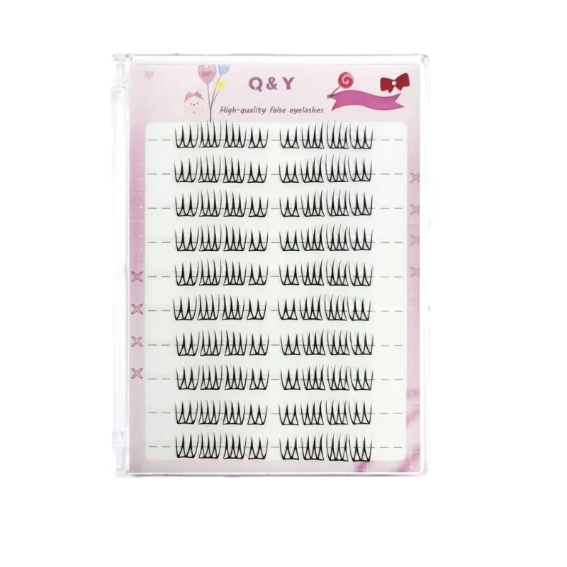 Women's Group 3.0 False Eyelashes Korean Natural Style Small Thin Fiber Lashes No Glue Needed C Curl Daily Eye Makeup Essentials
