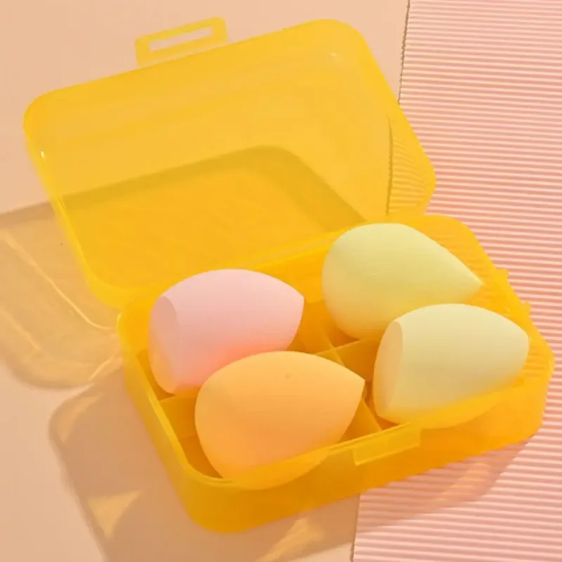 4Pcs Beauty Pro Foundation Cosmetic Puff Set Dry Wet Usable Makeup Tool Magic Brushes With Box Sponge Powder Makeup — image 13