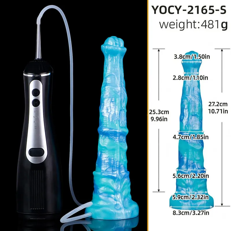 Large Squirting Horse Dildo Silicone Anal Plug Female Masturbator Prostate Massager Long Penis Adult Sex Toys for Women Men — image 12