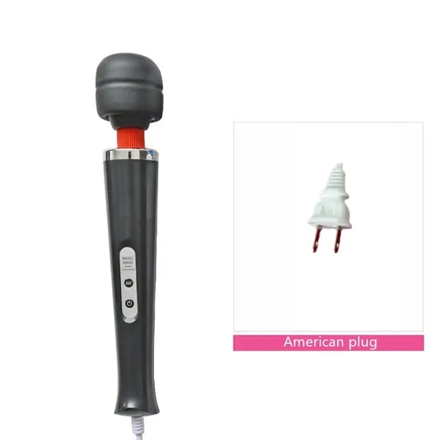 成人性玩具 AV 振動器強力魔棒 G 點刺激按摩器陰蒂振動器性玩具女性自慰黑狼新款 10 速魔棒按摩器大魔棒按摩棒 AV 振動器性感陰蒂女性性玩具歐元