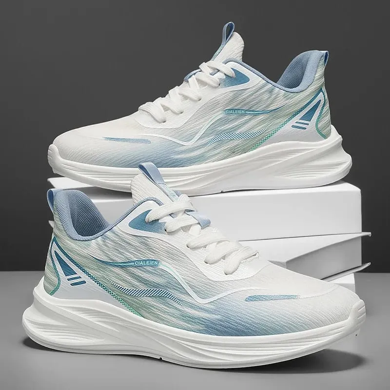 Men's breathable mesh sneakers summer soft-sole anti-slip casual running shoes fashion students lightweight speed sports shoes — image 8