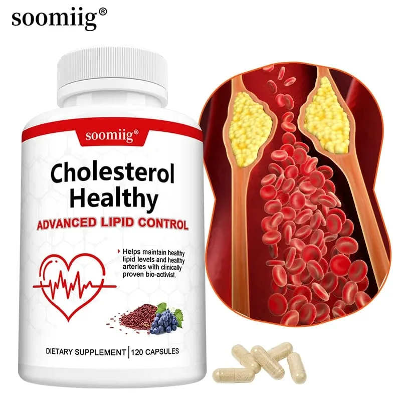 Cholesterol Health Supplement - Lowers LDL and Triglycerides Supports Healthy Cholesterol Levels Natural Heart Health Capsules