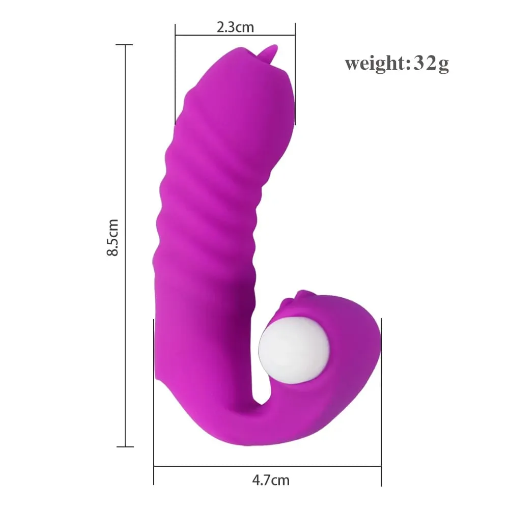 Finger Sleeve Vibrator Female Masturbator Clitoris Stimulate Tongue Licking Vagina Massager Erotic Sex Toys For Women Products — image 6