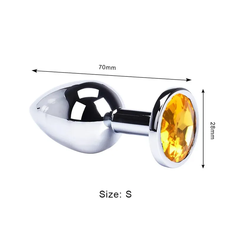 Stainless Steel Anal Plug Butt Plug With Jewelry Colorful Crystal Anus Plug Adults Sex Toys for Men Women Gay Adult Game Sex Toy — image 14