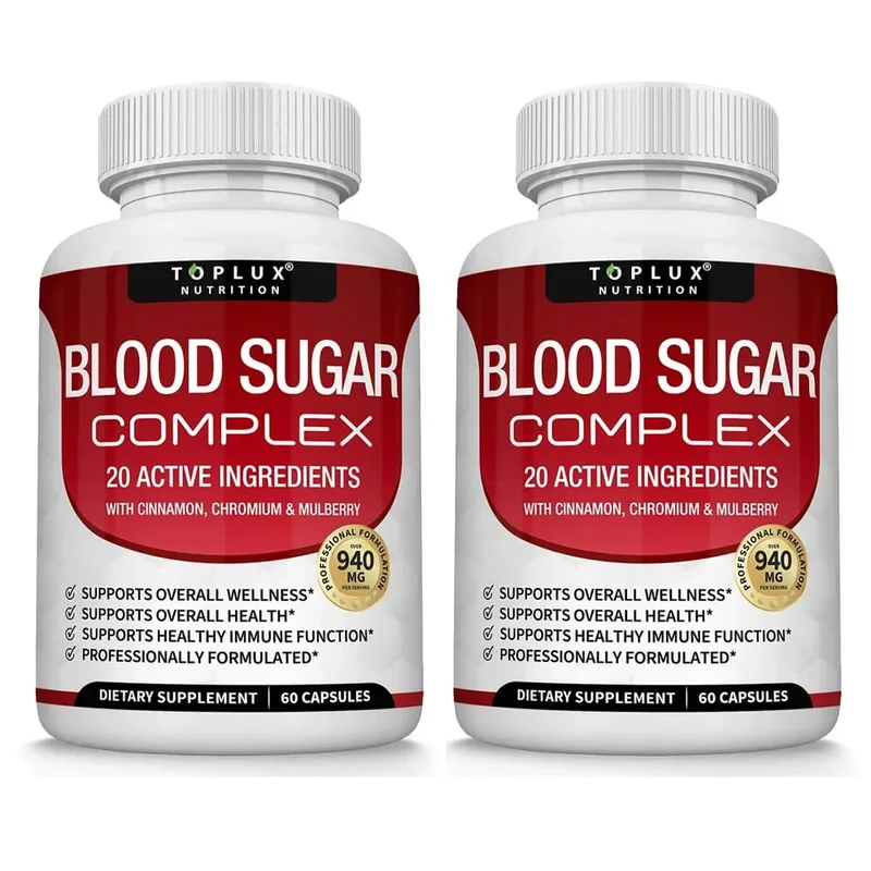 Premium Natural Blood Sugar Complex Supplement for Men & Women - Naturall 20 Herbs and Vitamins with Cinnamon Non-GMO Vegan — image 7