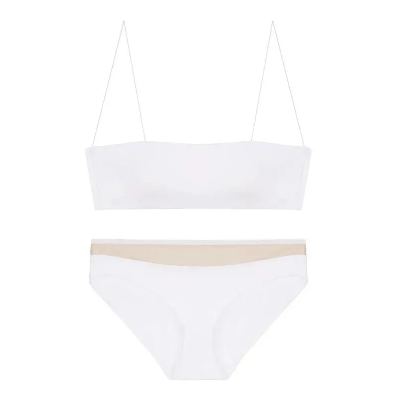 VictoryDoopair Sexy back lingerie women gather small chest no trace thin shoulder belt open back chest massage brassiere set — image 9