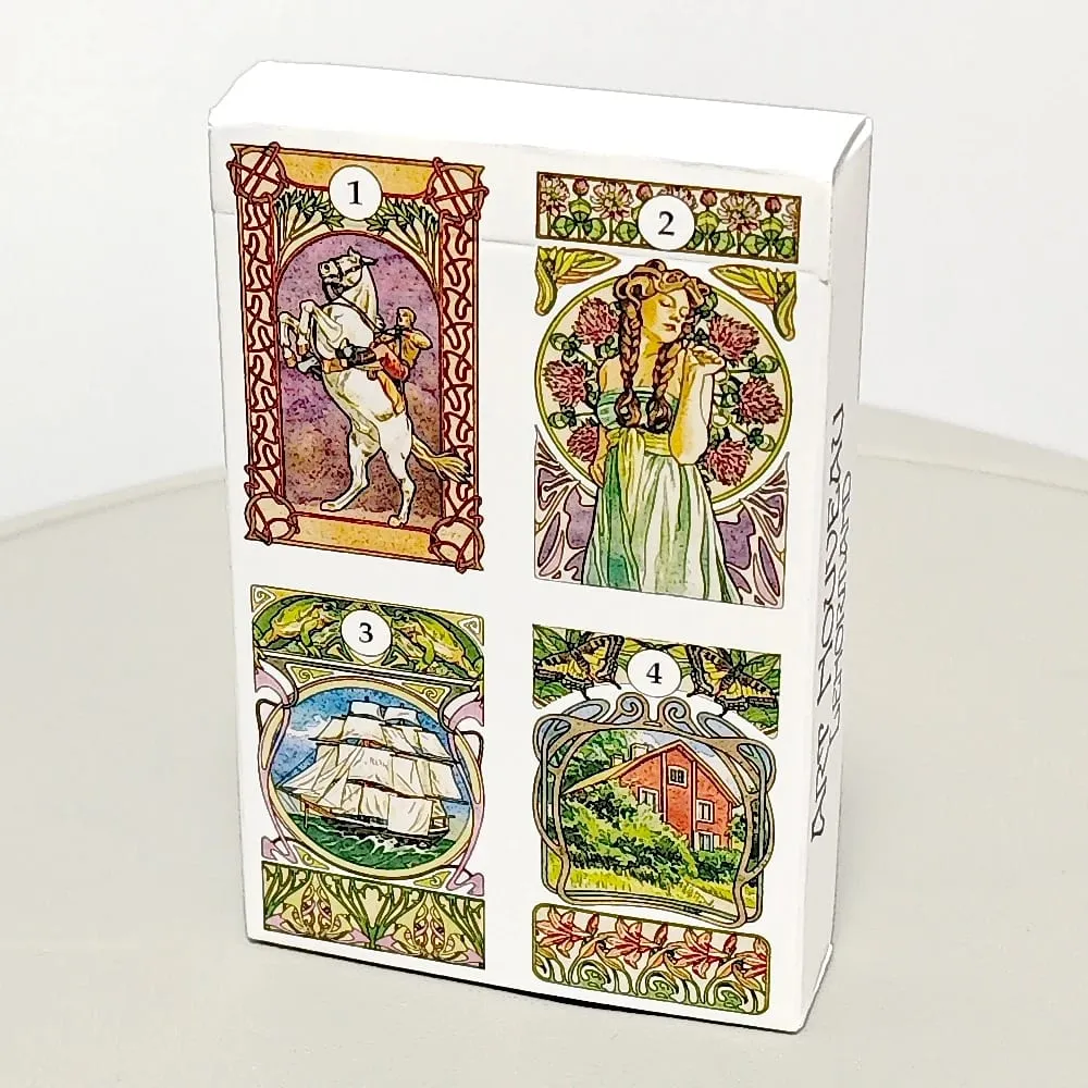 Art Nouveau Lenormand Deck Oracle 9*6cm 36 Pcs Lenormand Cards In Perfect Art Nouveau Style — image 1
