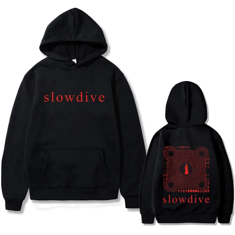 Rock Band Slowdive Everything Is Alive Print Hoodie Tour 90s Classic Vintage Men Women Oversized Streetwear Male Casual Hoodies