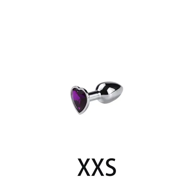 5 Sizes Stainless Steel Crystal Heart Anal Plug Removable Butt Plug Stimulator Prostate Massager Anal Sex Toys Dildos