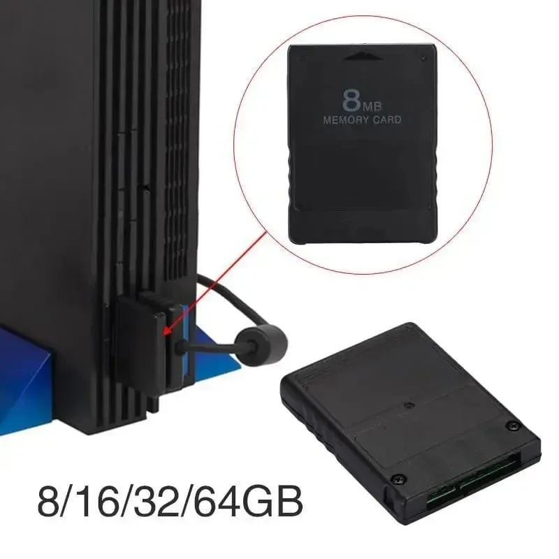 Memory Card 8M/16M/32M/64M/128M/256M for PS 2 Extended Card Save Game Data Stick Module for PS2 Console