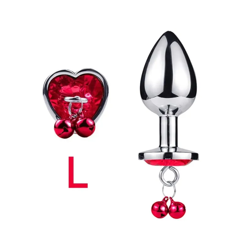3 Sizes Metal Bell-shaped Anal Plug Traction Chain Anal Massage Prostate Stimulation Massage Tools Adult Sex Toys For Couples