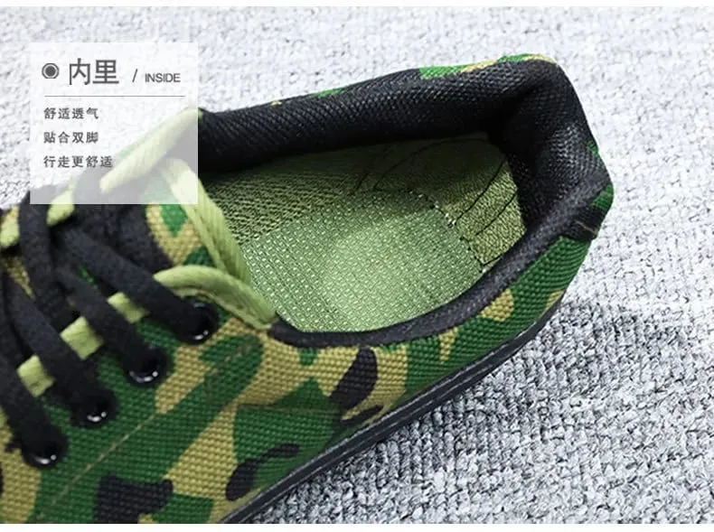 Men's Retro Canvas Shoes Vintage Military Style Sneakers Breathable Work Boots Non slip Casual Walking Footwear Outdoor Hiking — image 7