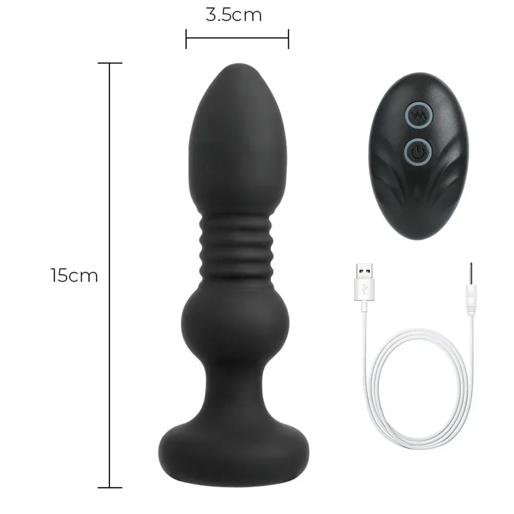 Telescopic Vibrating Butt Plug Anal Vibrator Wireless Remote Sex Toys for Women Ass Anal Dildo Prostate Massager Men and Female