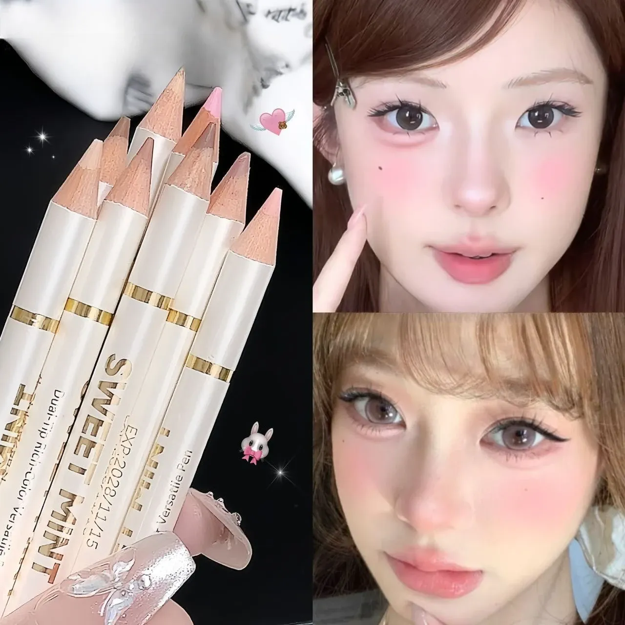 Double-Ended Lying Silkworm Pen Under Eye Liner Brighten Shadow Makeup Pencil Nude Pink Beige Lower Eyelid Highlighter Contour
