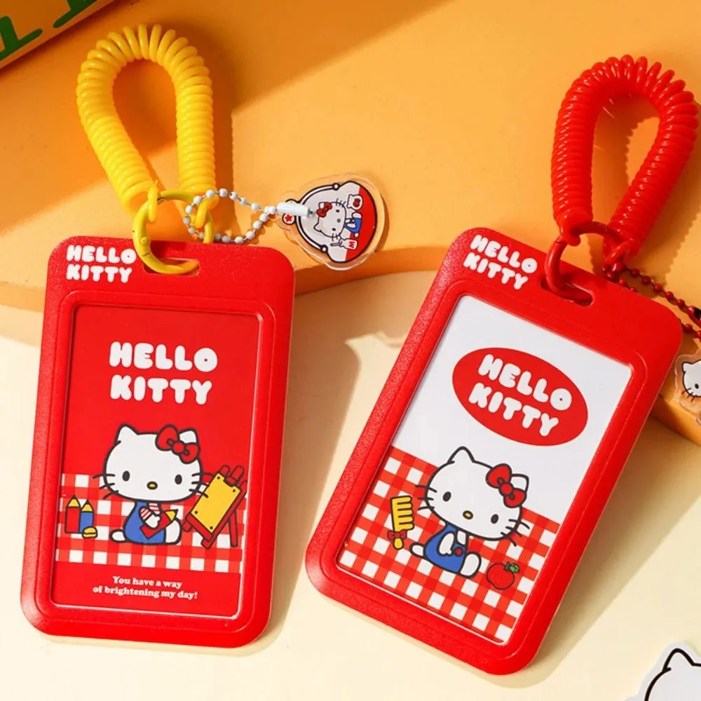 Genuine Sanrio Hello Kitty ID Card Holder Neck Strap Door Badge Holder Lanyards Keychain Work Credential Case Girls Gifts — image 3