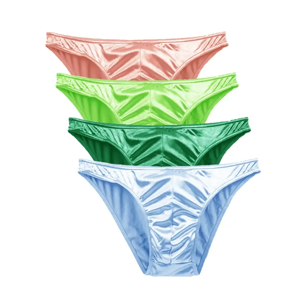 Mierside One Piese Plus Size bielizna męska-majtki męskie z gąbką uwypuklającą oddychające jedwabne majtki duże rozmiary dużo miękkie kalesony S-3XL — image 3