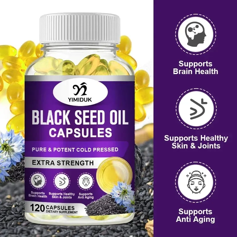 Yimiduk Premium Black Seed Oil Supplement for Overall Wellness & Vitality Joint & Brain Health & Immune System Anti Aging — image 5
