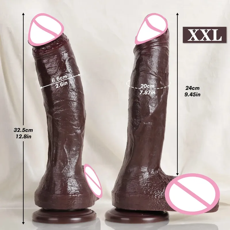 Oversized Soft Realistic Thick Dildo Gay Sex Toy for Women Suction Cup Big Dick Anal Plug Vaginal Masturbators Silicone Penis — image 15
