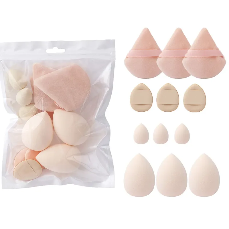12Pcs Soft All-Purpose Makeup Sponge Set 4Types Beauty Tools Cosmetic Puff Dry Wet Dual Use Foundation Sponges Powder Puff — image 3