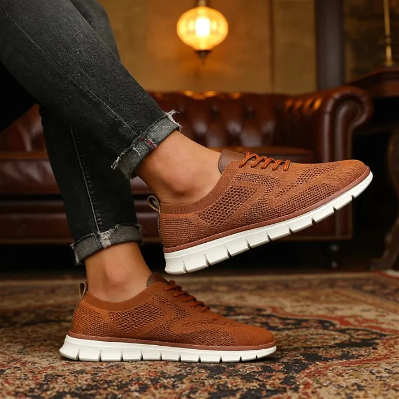 Outdoor Men Causal Sneakers Lightweight Breathable Mesh Soft Sold Walking Shoes Comfortable Shock-absorbing Trendy Shoes for Men