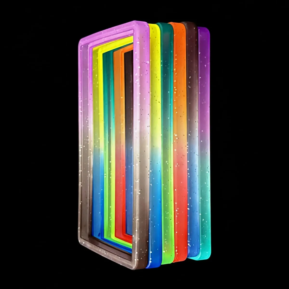 6-Pack Slab Guard for PSA Graded Cards TPU Slab Protector Graded Guard Bumper Guard Gradient Color Glitter Limited Edition