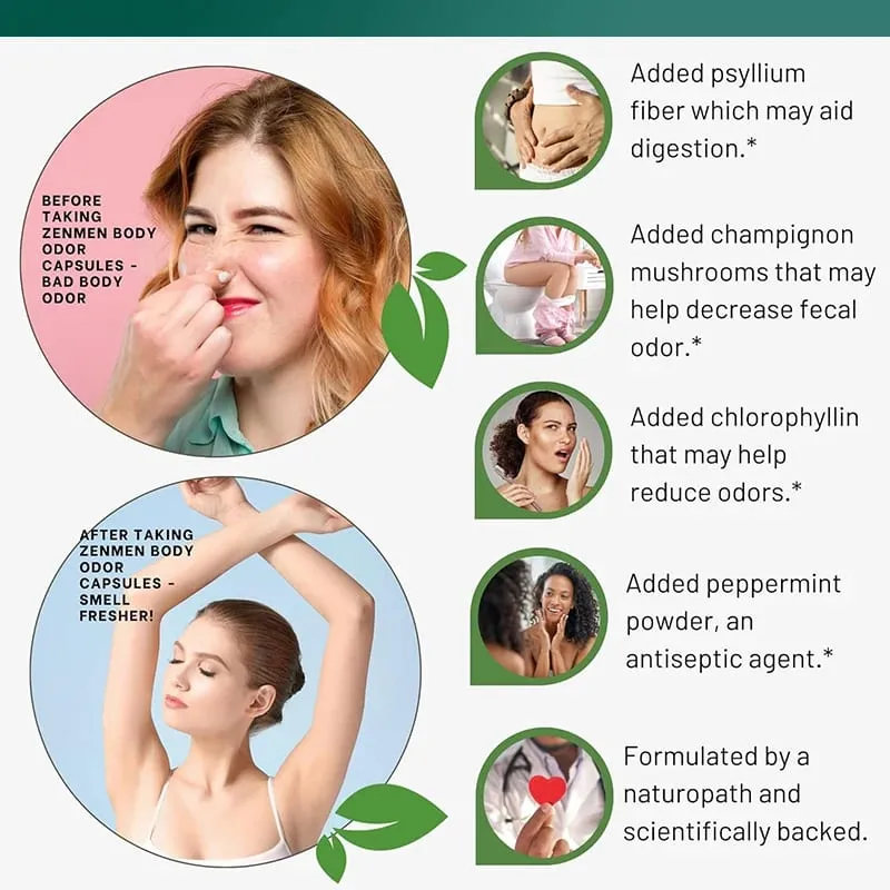 Natural Chlorophyll Capsules Supplement Internal Detox Cleanse Body Deodorant Promote Digestive & Skin Wellness — image 5