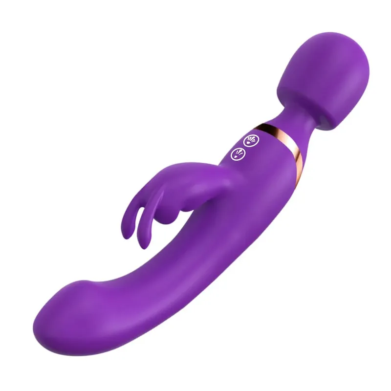 3 IN 1 Rabbit Vibrator AV Sex Machine 10 Vibrating Modes Magic Wand Clit Stimulator G Spot Vagina Massager Sex Toy For Couples