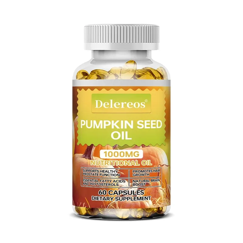 Pumpkin Seed Oil Capsules 1000mg Supports Prostate Urinary Bladder & Hair Health for Men Cardiovascular Health Non-GMO