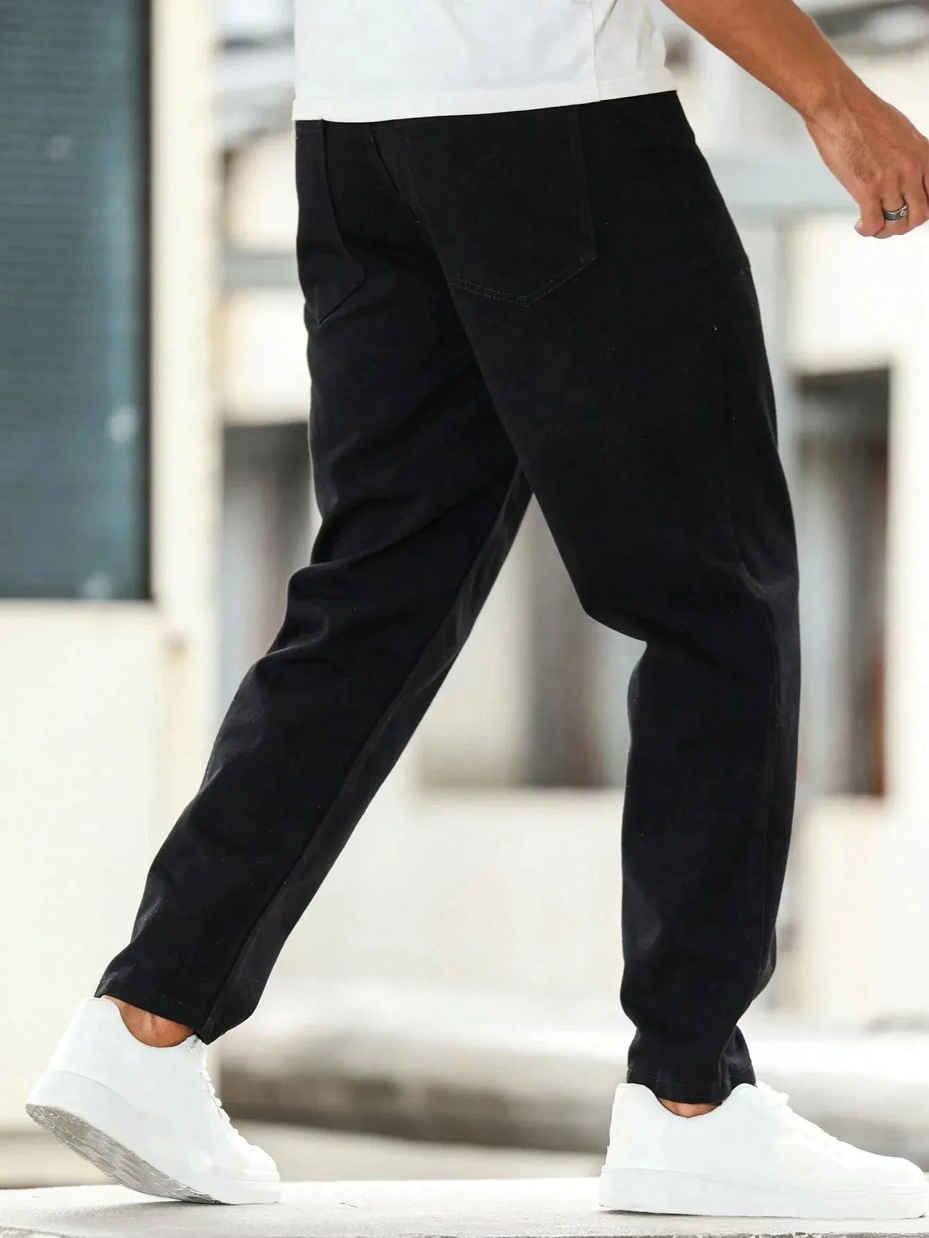 Black Slim Fit Jeans Pant for Man Unisex Drip Y2k Original Modern Denim Pants No accessories or belts included — image 2