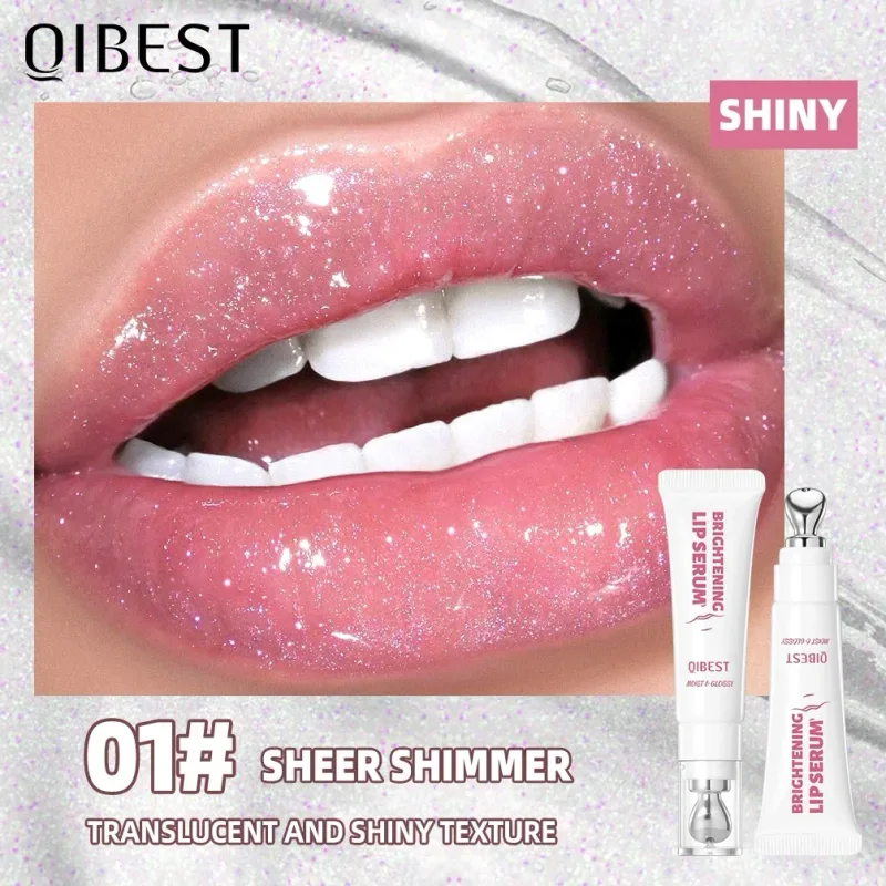 4 Farben Spiegelperle Fein schimmernder feuchtigkeitsspendender Pfeifen-Lipgloss Feuchtigkeitsspendender Kristallglanz-Lippenglasur-Schicht-Lippen-Make-up
