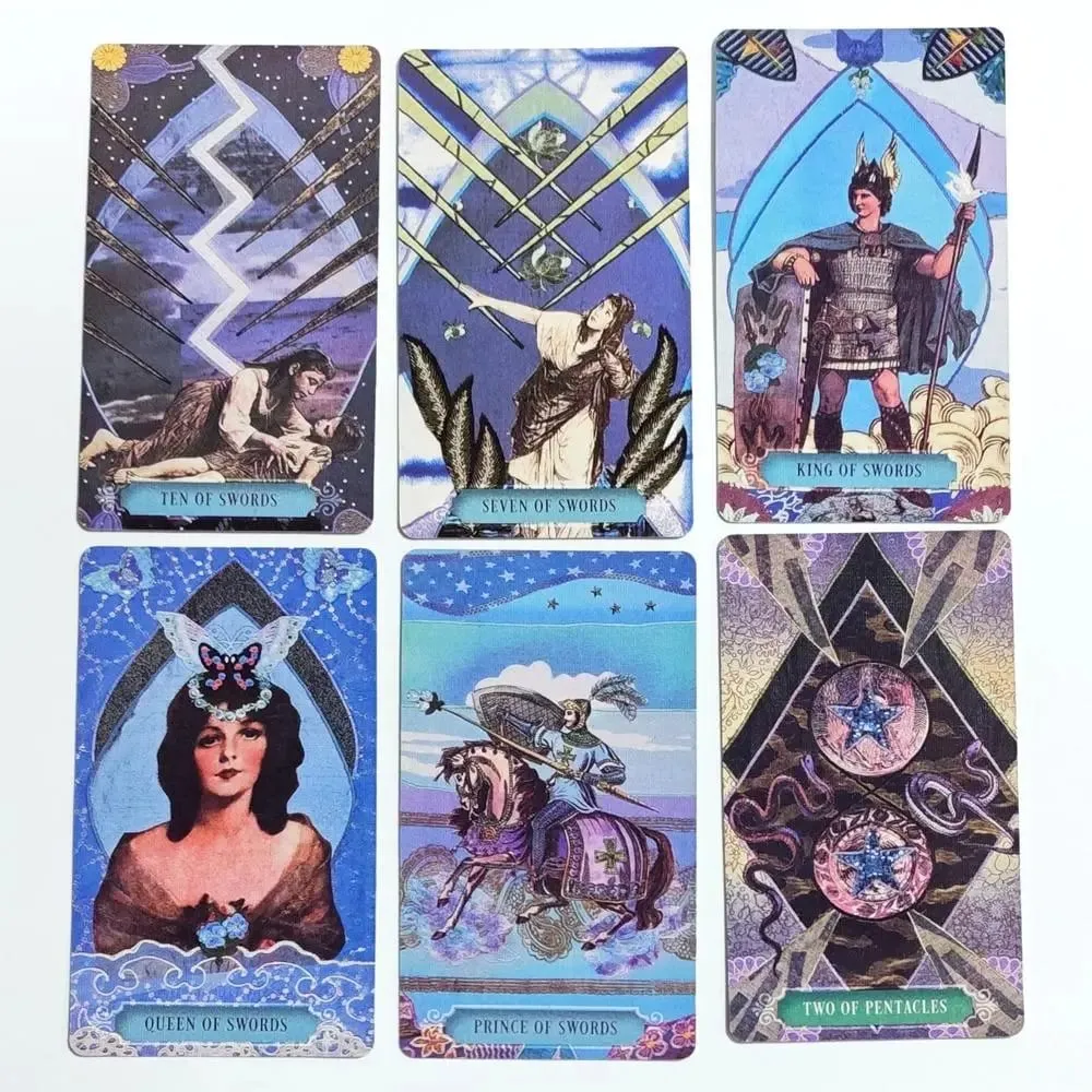 Double-embossed The Zerner-Farber Tarot Deck 78 Pcs Collage Art Tarot Cards 10.5*6cm Spiritual Divination Tool in Rigid Box — image 7
