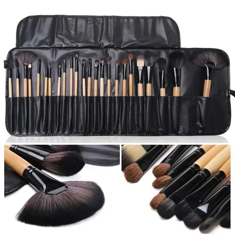 Gift Bag Of 24 pcs Makeup Brush Sets Professional Cosmetics Brushes Eyebrow Powder Foundation Shadows Pinceaux Make Up Tools — image 16