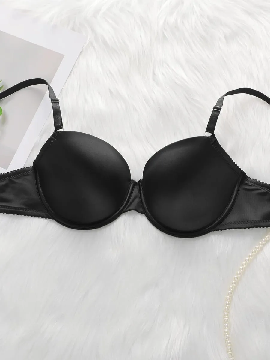 The Best-selling Sexy Gathering Solid color bra underwear with adjustable waist circumference Two-piece Women Underwear Set 2374 — image 3