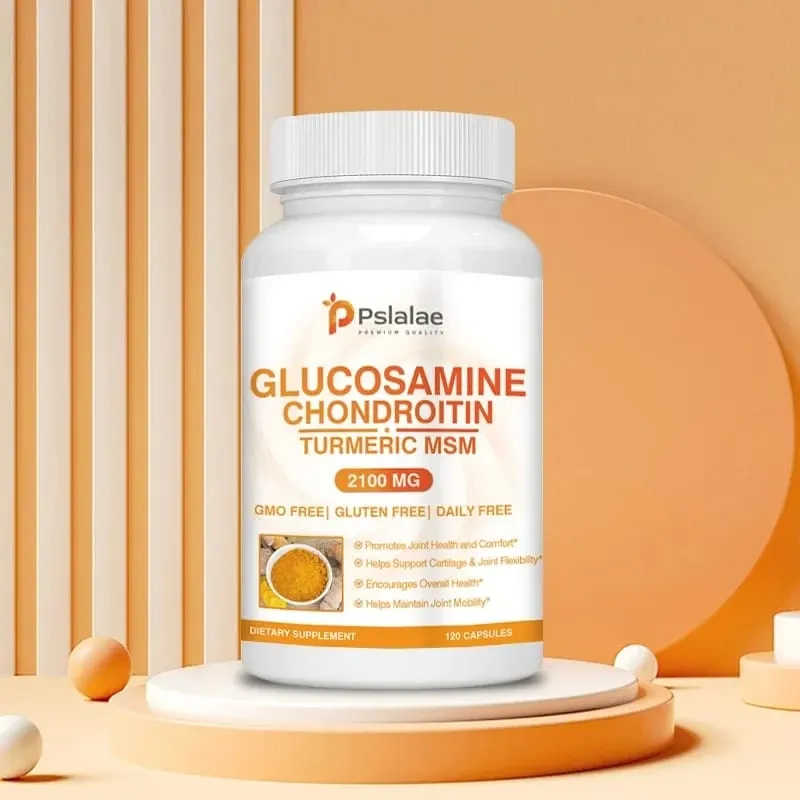 Chondroitin Turmeric MSM Glucosamine Triple Strength 2100 Mg for Hips Knees Joints & Back Comfort - Joint Supplements